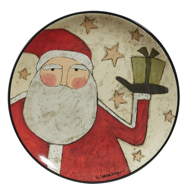 Snow Friends Santa Salad Plates - Set of 4 Park Designs - The Fox Decor